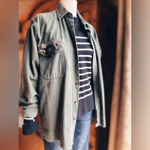 Button down ARMY Green - Picture 6 of 9